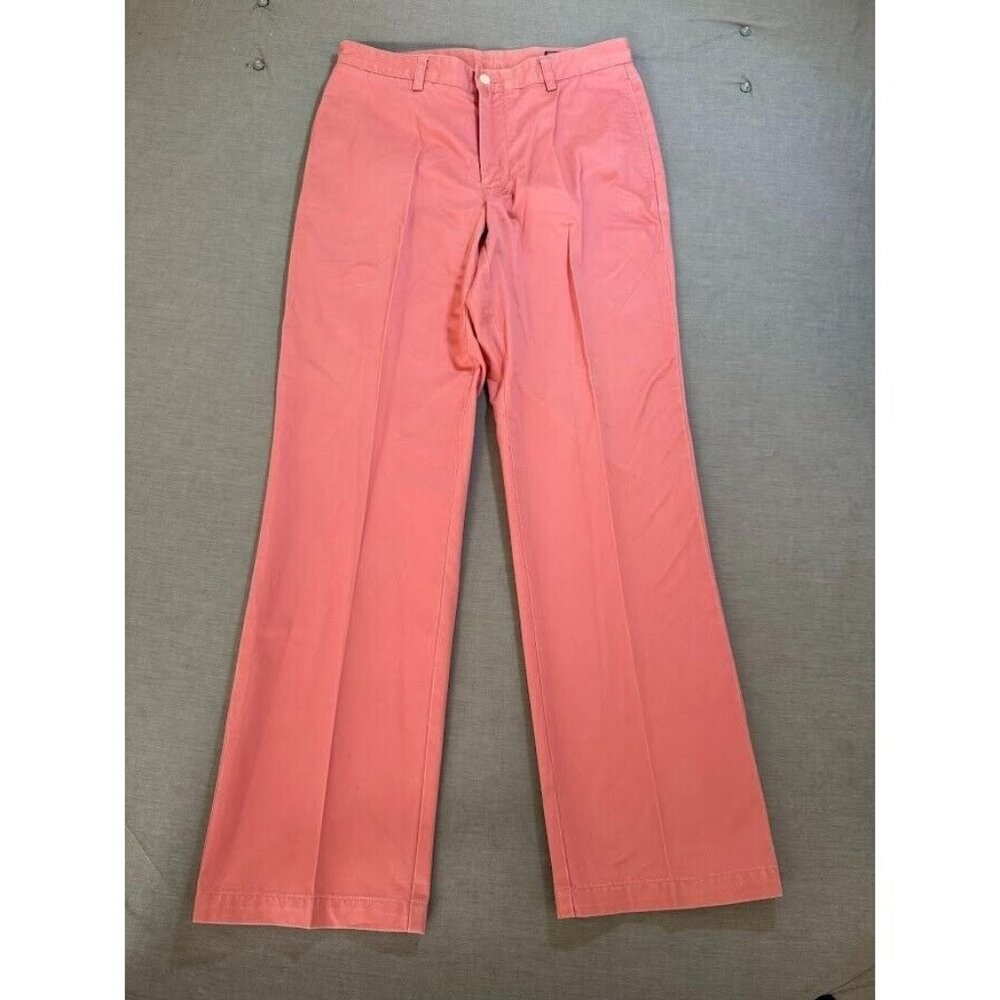 Vineyard‎ Vines Chino Pants Mens 32 Pink Straight Pocketed Zip 32X32.